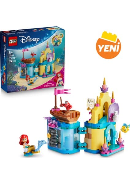 LEGO ® ǀ Disney Princess Ariel'in Sihirli Mini Sarayı 43285 - 5 Yaş ve Üzeri Çocuklar için Yaratıcı Oyuncak Yapım Seti (179 Parça)