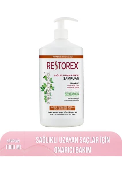 Restorex Yıpranmış Saçlar İçin Besleyici Şampuan 1000 ml Vegan Özellikli Onarıcı Etki