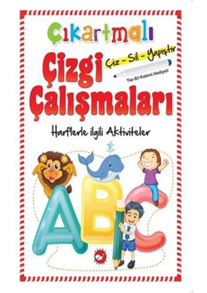 Beyaz Balina Yayınları Çıkartmalı Çizgi Çalışmaları - Harflerle İlgili Ak