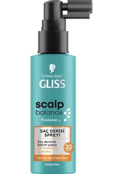 Gliss Saç Bakımı UV Korumalı Scalp Balance Saç Derisi Spreyi 100 ml Tüm Saçlar İçin Koruyucu