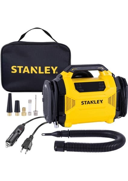 Stanley SXIF3501 12VOLT/220VOLT Dijital Basınç Göstergeli Lastik & Yatak Şişirme Pompası 150 Psı