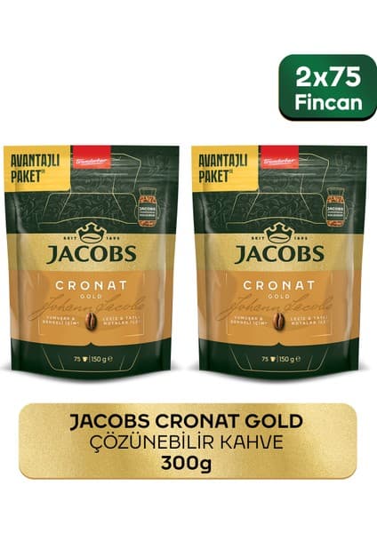 Jacobs Cronat Gold Granül Kahve 300 gr Lezzetli ve Yumuşak Denge İçeriği