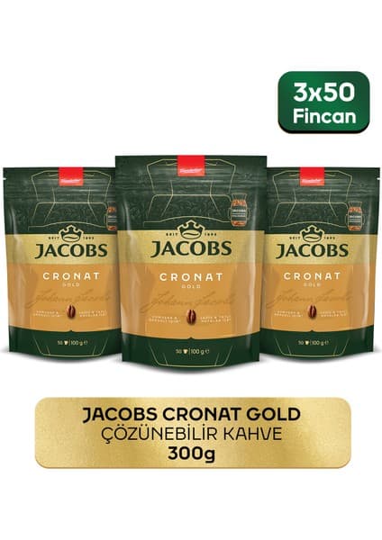 Jacobs Cronat Gold Granül Kahve 100 gr x 3 Adet : 300 gr