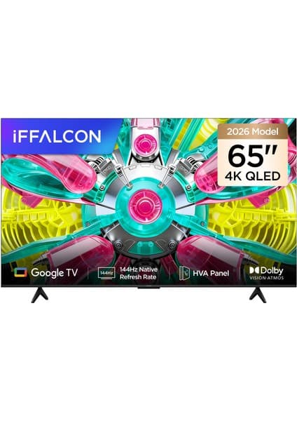 iFFALCON 65U75A 65'' 165 Ekran Uydu Alıcılı 4K Ultra HD Google QLED TV