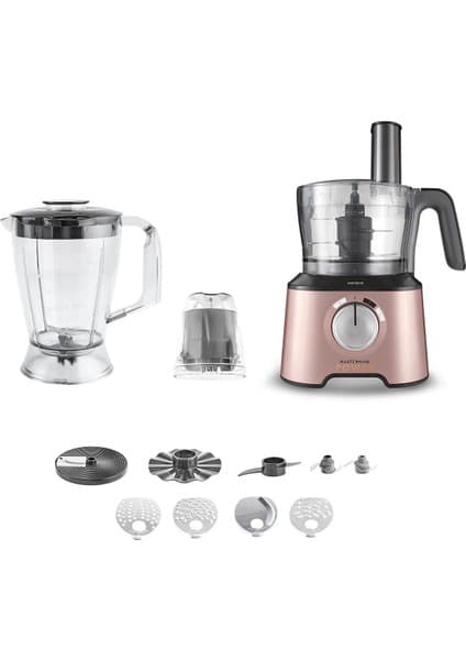 Karaca Mastermaid Power Multifunctional 10 in 1 Mutfak Robotu 2000W Rosegold