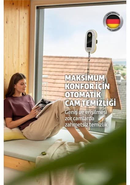 Karcher RCW 2 Extra Cam Silme Robotu Makinesi Mikrofiber Özellikleri ile Çin Menşeli