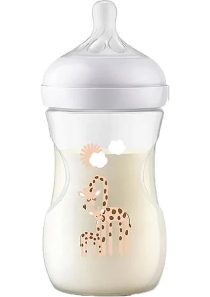 Philips Avent Doğal Tepkili Zürafa Desenli Biberon, Pp, 260ML, 3-6 Ay, SCY903/66