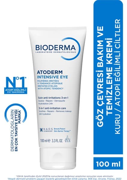 Bioderma Göz Bakım Kremi - Nemlendirici ve Makyaj Temizleyici 100 ml