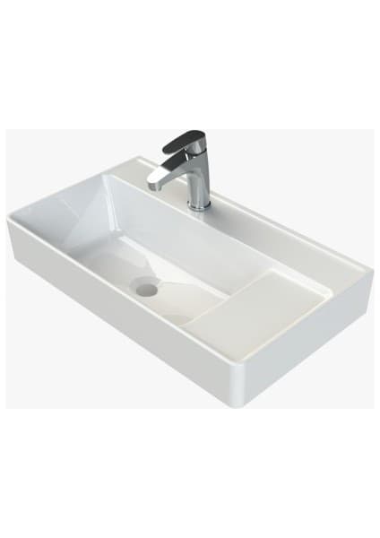 Turkuaz Seramik Cerastyle Sharp 65 x 38 cm Etajer Uyumlu Lavabo