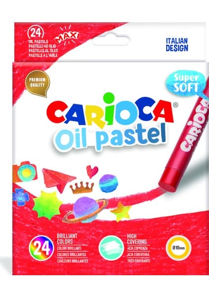 Carioca Yağlı Pastel Boya Kalemi 24'Lü