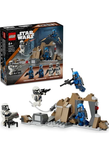LEGO ® Star Wars™: The Mandalorian Mandalore Pususu Savaş Paketi 75373 - 6 Yaş ve Üzeri Çocuklar için 4 Minifigür İçeren Koleksiyonluk Yaratıcı Oyuncak Yapım Seti (109 Parça)