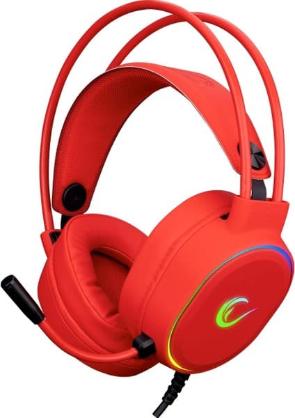Rampage ROGUE Kırmızı USB 7.1 Surround RGB Ledli Gaming Esnek Mikrofonlu Oyuncu Kulaklık