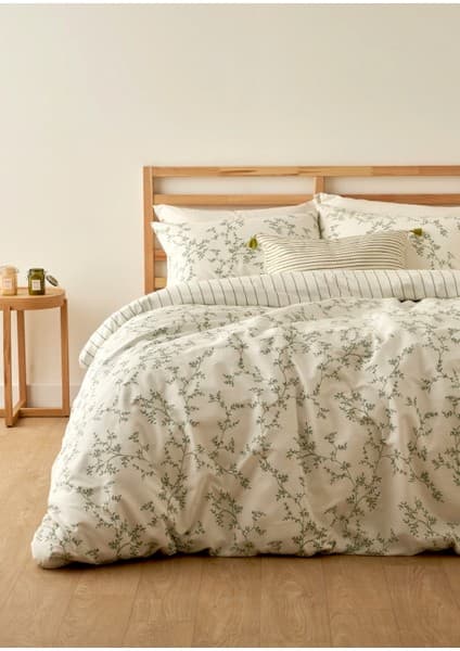 Bella Maison Lauren Tek Kişilik Nevresim Seti Yeşil 160x220 cm Pamuk Polyester Desenli Genç Tema