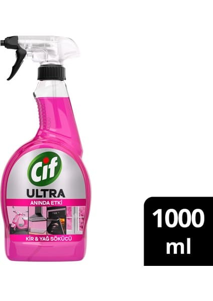 Cif Ultra Sprey Sakura Parfümlü Kir ve Yağ Sökücü 1000 ml