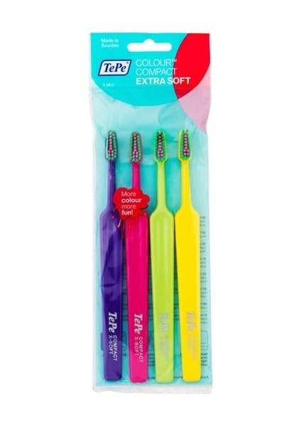 Tepe Colour Compact 4'lü Diş Fırçası T-196 Ekstra Yumuşak Kıllar ile Hassas Temizlik
