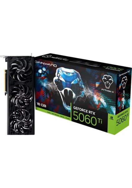 Gainward Geforce RTX5060TI Python Iıı 16GB Gddr7 128BIT Gaming (Oyuncu) Ekran Kartı