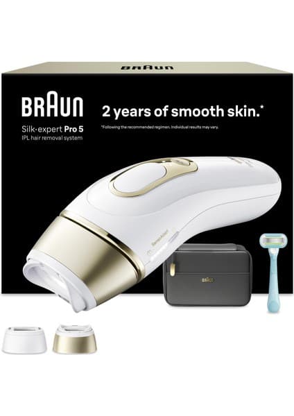 Braun Ipl Silk·expert Pro 5, Evde Lazerle Tüy Alma, Çanta, Gillette Venus, 2 Başlık, PL5251