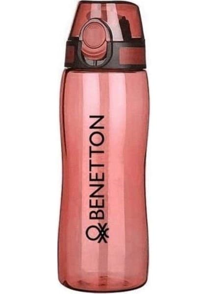 Benetton Kırmızı Kilitli Kapak Tritan Matara Suluk