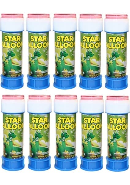 Best Parti Star Bubbles Mini Baloncuk Köpük Oyuncak 10 Adet Renkli Eğlenceli Çocuklar İçin