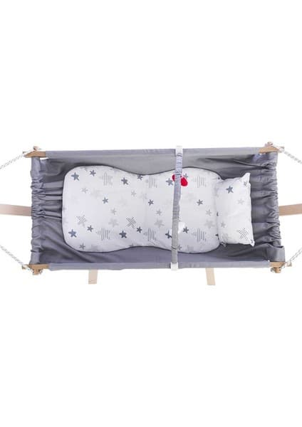 Holmen Fethiye Gri Ahşap Hamak 66 x 62 x 147 cm %100 Pamuk Kumaş Özellikli Çocuk Bahçe Oyuncağı