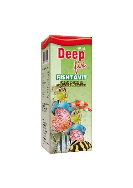 Deep Fix Fishtavit Balık Vitamini 30 ml Akvaryum Balıkları İçin Yüksek Kalite Beslenme