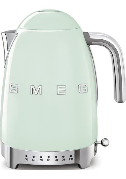 smeg KLF04PGEU PASTEL YEŞİL Isı Ayarlı Kettle Paslanmaz Çelik Malzeme ile Şık Tasarım ve Hızlı Isıtma