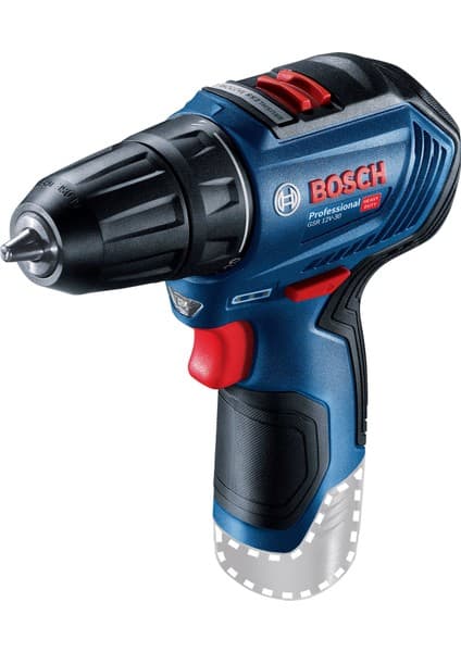 Bosch GSR 12V-30 Akülü Delme/Vidalama Makinesi 12 V Li-on Akü ve Üç Çeneli Mandren ile Profesyonel Kullanıma Uygun 06019G9002
