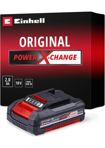 Einhell 18 V 2,0 Ah Power X-Change Akü (Li-Ion Akü, 18 V, 2.0 Ah, tüm Power X-Change cihazları ile uyumlu) - 4511395
