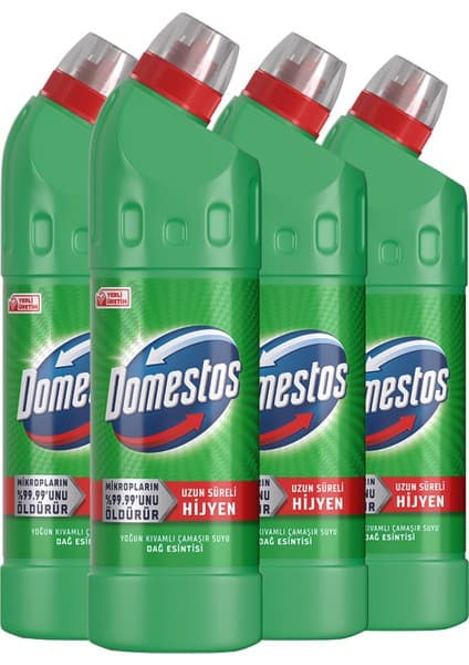 Domestos Yoğun Kıvamlı Çamaşır Suyu Dağ Esintisi 750 ml X4