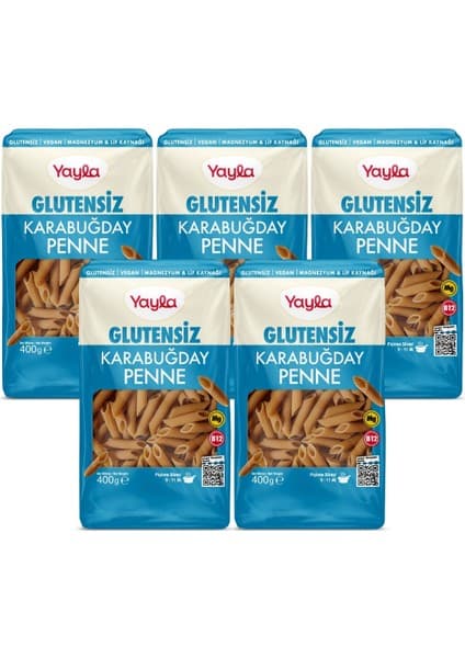 Yayla Glutensiz Karabuğday Penne Makarna 400 g x5