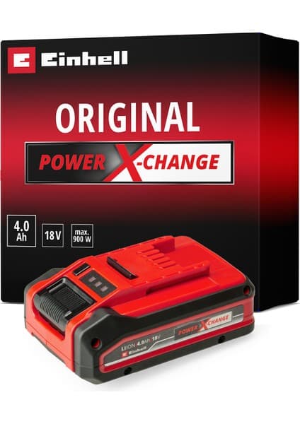 Einhell Orijinal 18 V 4–6 Ah Multi Ah Power X-Change Plus Akü (18 V, tüm Power X-Change cihazları ile uyumlu, şarj göstergesi, Aktif Akü Yönetim Sistemi, Özel Şarj Döngüleri) - 4511502