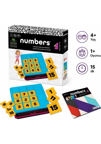 Zet Zeka NUMBERS Matematik Sudoku Zeka Oyunu 4+ Yaş 1 Oyuncu