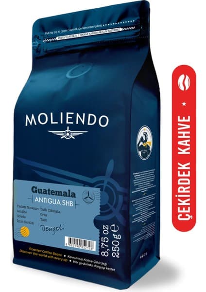 Moliendo Finest Coffee Moliendo Guatemala Antigua SHB Yöresel Kahve (Çekirdek Kahve) 250 g