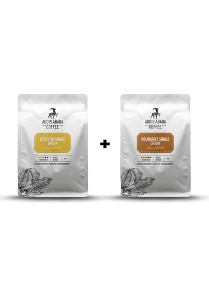 Addis Ababa Coffee Kolombiya ve Etiyopya Single Origin Avantajlı Paket
