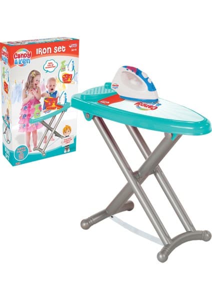 Dede Candy & Ken Ütü Seti +3 Yaş Kız Çocuk Evcilik Oyuncağı 21 x 50 x 41 cm Eğlenceli Oyun Seti