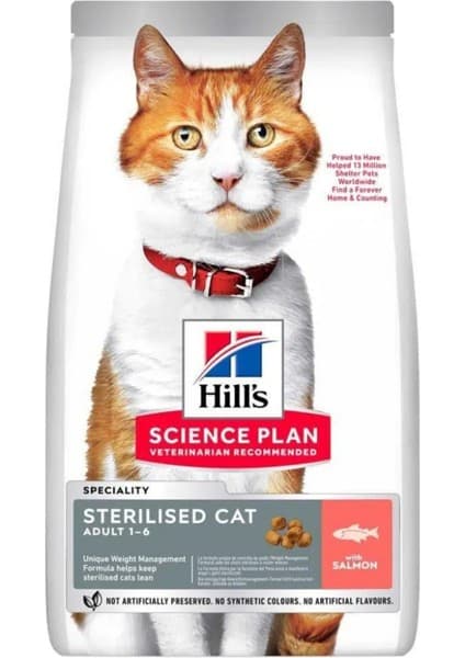 Hill's SP Somon Kısırlaştırılmış Yetişkin Kedi Maması 8+2 Kg.