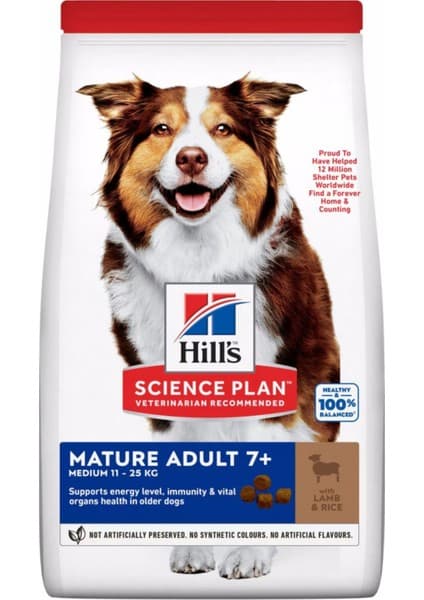Hill's SP Kuzulu ve Pirinçli Orta Irk +7 Yaşlı Köpek Maması 12+2K