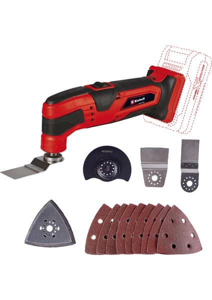 Einhell Akülü Raspalama Makinesi TC-MG 18 Li-Solo Power X-Change (18 V, Li-Ion, manyetik aparat sabitleme, hız elektroniği, aksesuarlar dahil, akü ve şarj cihazı dahil değildir) - 4465170