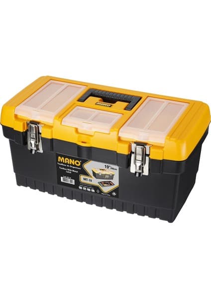 Mano Grip Metal Kilitli Takım Çantası 19" MT19 Dayanıklı Plastik ve Ergonomik Sap ile Çok Amaçlı Kullanım
