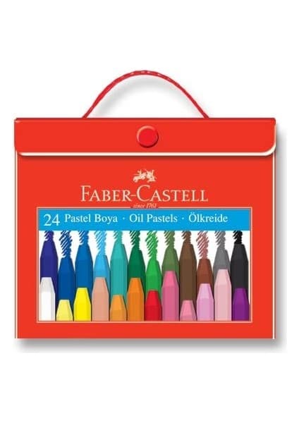 Faber-Castell Faber Castell 24'lü Çantalı Pastel Boya Kalemi Set