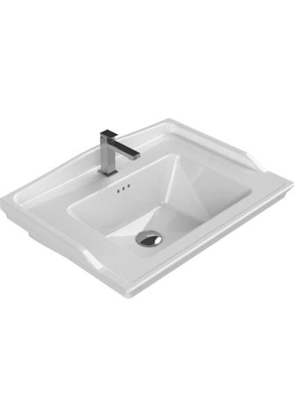 Turkuaz Seramik Kapadokya 65x48 cm Etajerli Lavabo
