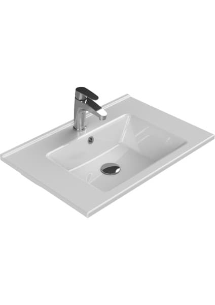 Turkuaz Seramik Arte 65x45 cm Etajerli Lavabo