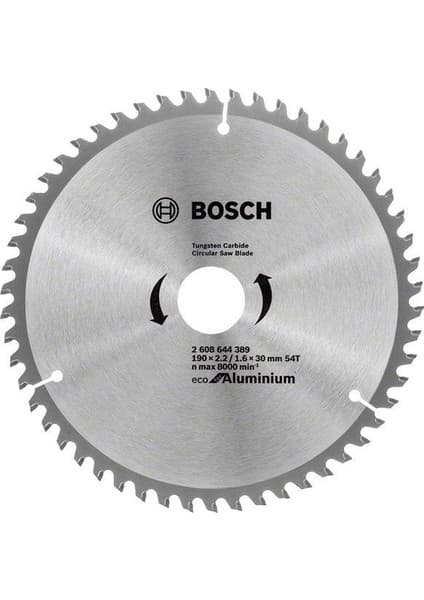 Bosch Alüminyum Daire Testere Optiline 190X30-54