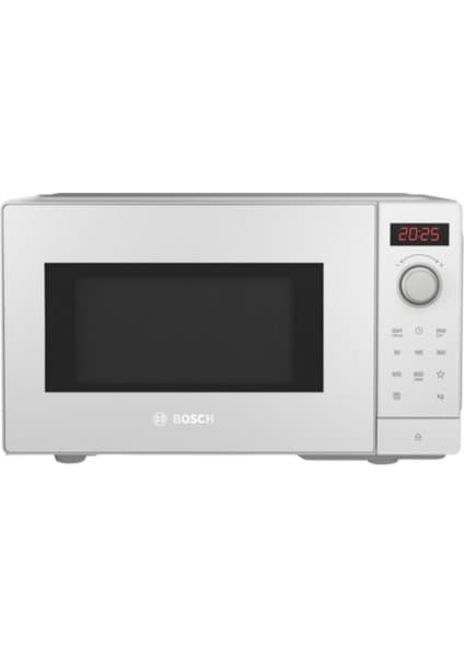 Bosch FFL023MW0 Beyaz Solo Mikrodalga Fırın 20 L Kapasite 800 W Güçlü Dijital Kontrol