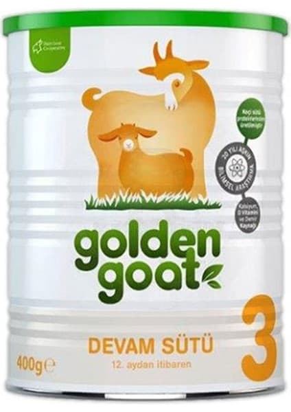 Golden Goat 3 Keçi Devam Sütü Biberon Maması 400 ml Sütlü 12. Aydan İtibaren Bebekler İçin Özel Formül