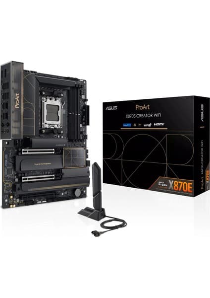 Asus PROART X870E-CREATOR WIFI AMD X870E AM5 DDR5 8000 HDMI 2xUSB4 4x M2 USB3.2 WiFi 7 + BT AURA RGB 10Gbit + 2.5Gbit LAN ATX