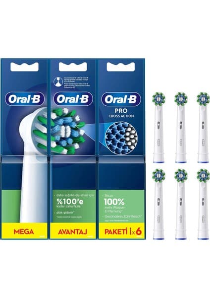 Oral-B Oral-B cross Action Clean Maximiser 6’lı Diş Fırçası Yedek Başlığı EB50