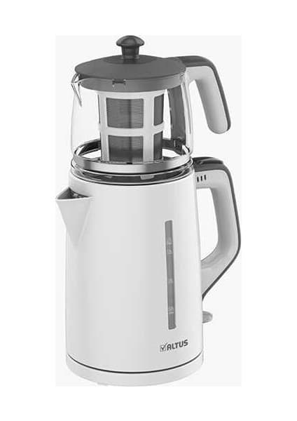 Altus Al 795 Beyaz Çay Makinesi 0.8 L Cam Demlik ve Çelik Gövde ile Estetik Tasarım