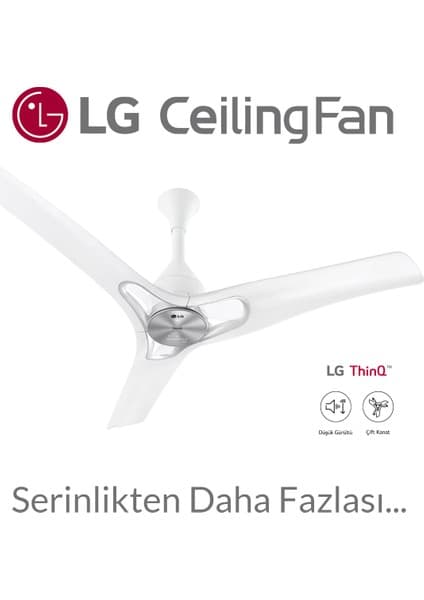 LG Wi-Fi Dual Wing Uzaktan Kumandalı Sessiz Tavan Vantilatörü (Montaj Hizmeti Dahil)