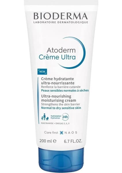 Bioderma Atoderm Cream Ultra Normal ve Kuru Ciltler için Nemlendirici Yüz ve Vücut Bakım Kremi 200 ml